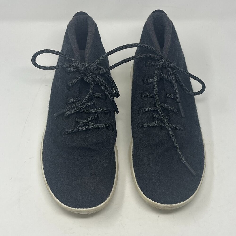 Allbirds Wool Runner Up Mizzles shoes men's 12 navy grey wool high top sneakers